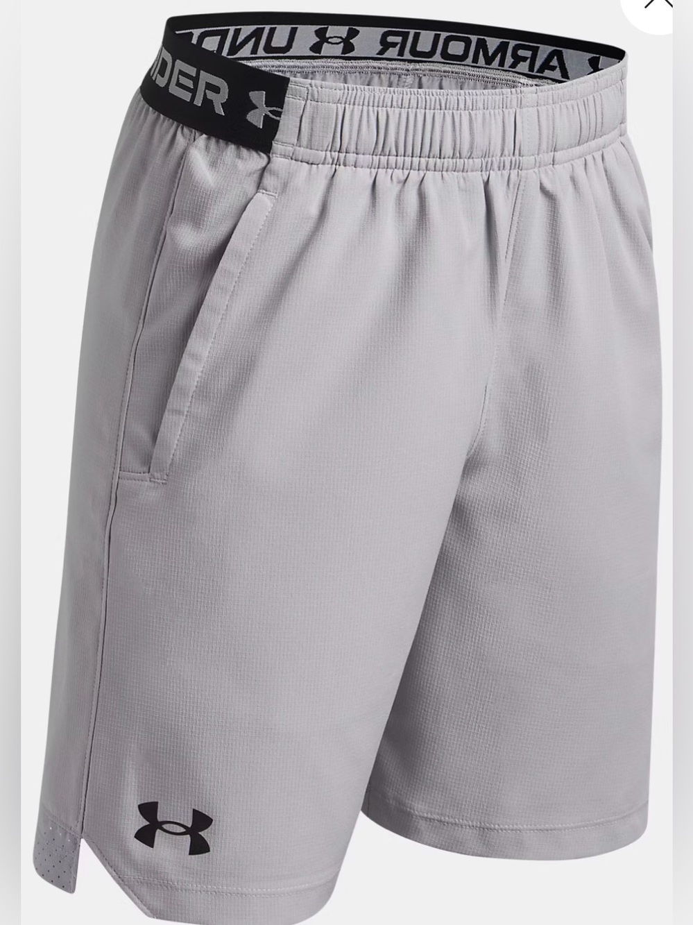 Under Armour Youth Gray Elastic-Waist Athletic Shorts